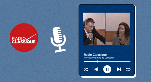 Emilie de Lombarès au micro de Radio Classique